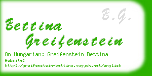 bettina greifenstein business card